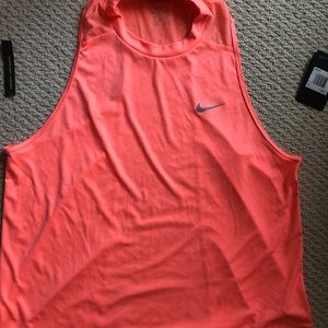 Nike neon orange Dri fit running tank size 1x